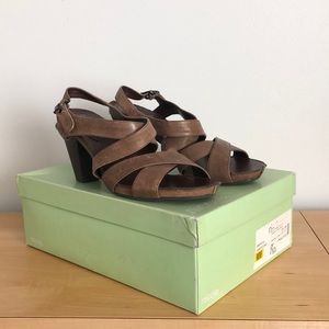 Nicole Shoes Strappy Leather Heel Sandals